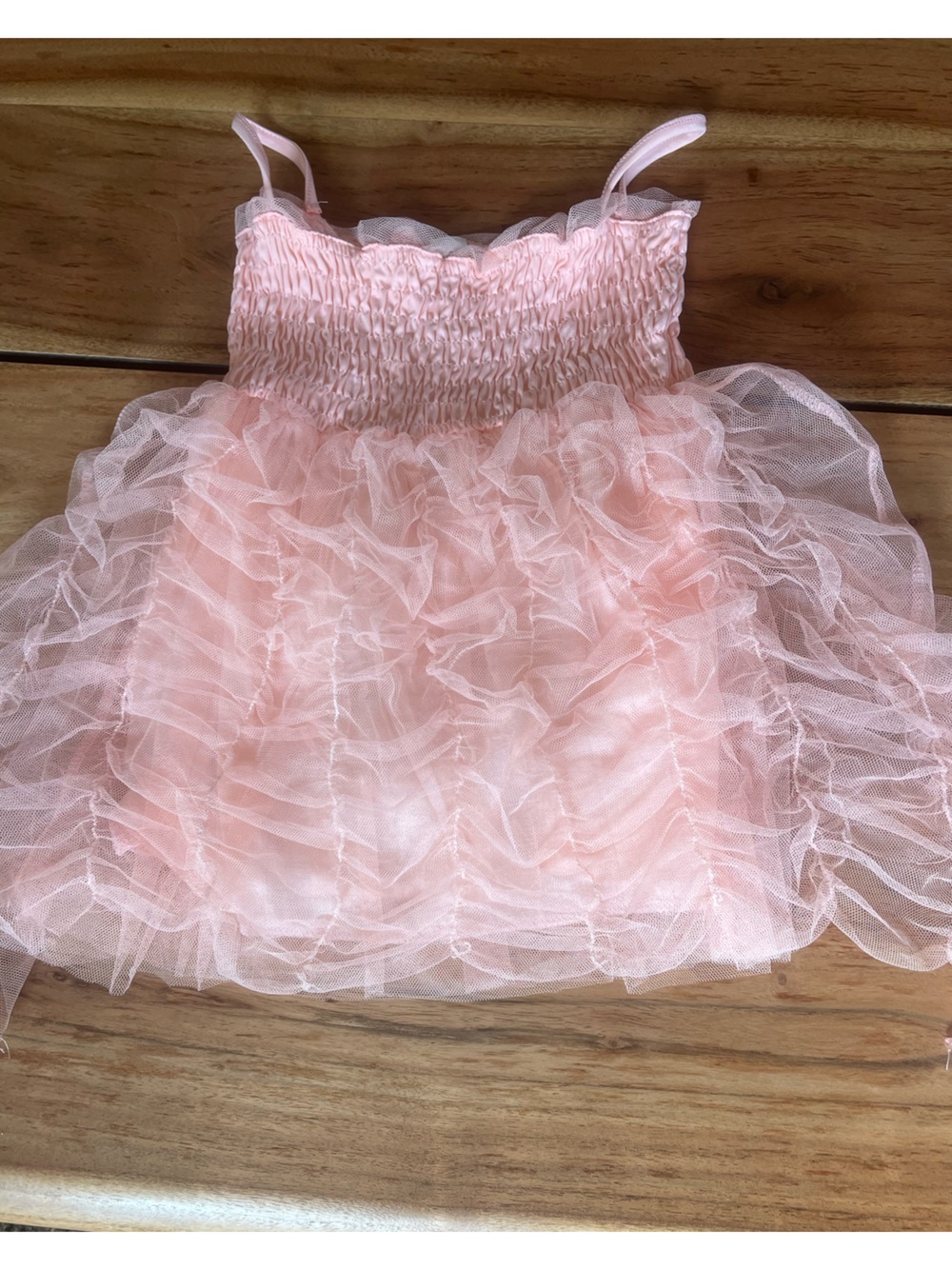 Pink Ruffled Tulle Sundress